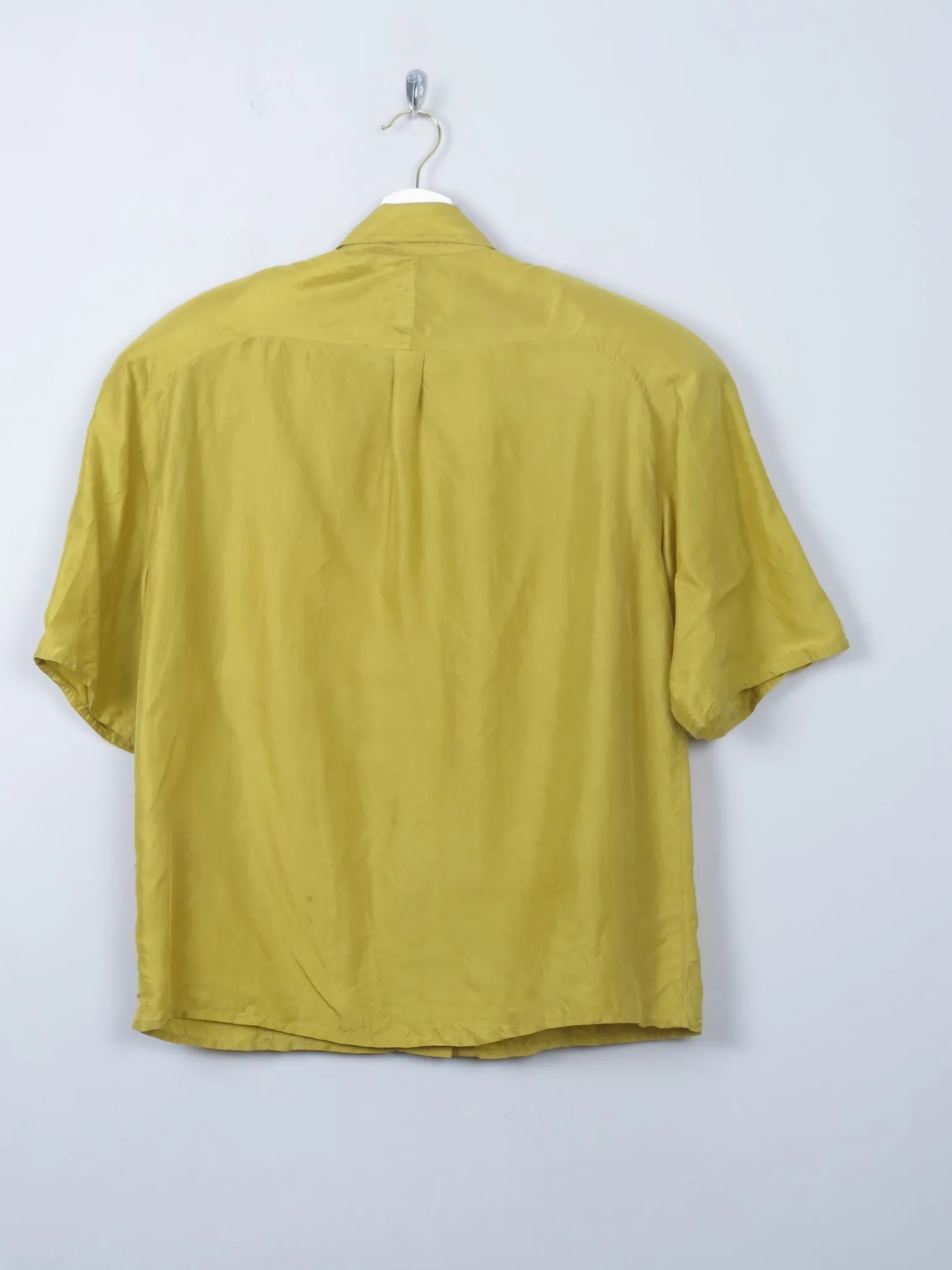 Vintage Mustard Women's Silk Blouse S