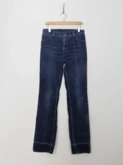 Vintage Navy Wrangler Cord Jeans 31" 36"