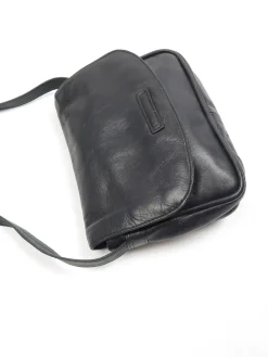 Vintage Oriano Navy Leather Cross-Body Bag