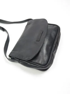 Vintage Oriano Navy Leather Cross-Body Bag
