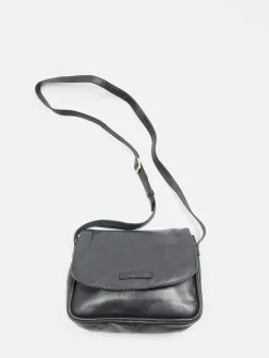Vintage Oriano Navy Leather Cross-Body Bag