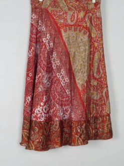 Vintage Paisley Wrap Over Skirt S