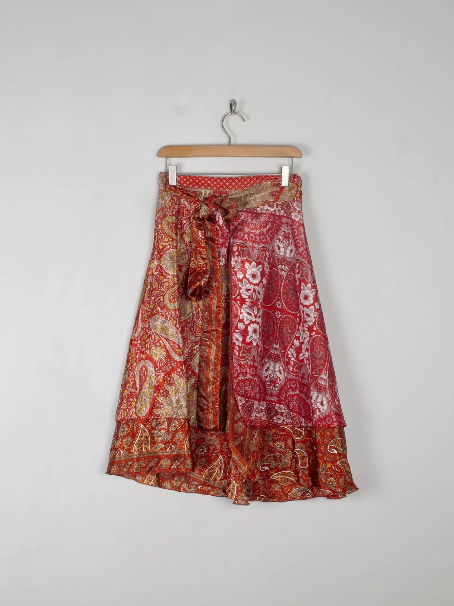 Vintage Paisley Wrap Over Skirt S