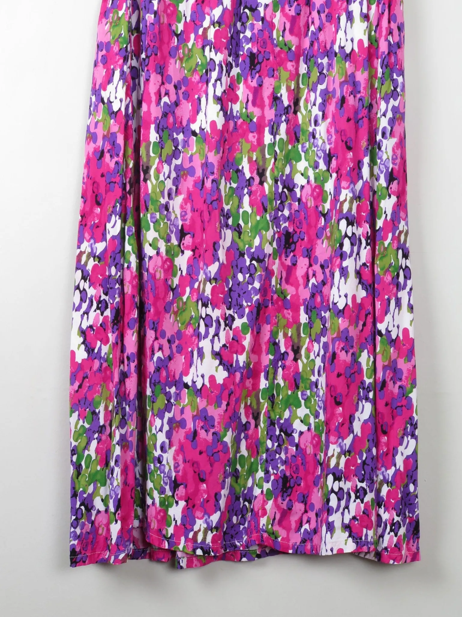 Vintage Pink Printed Midi Skirt M/L