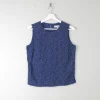 Vintage Polka Dot Sleeveless Blouse S