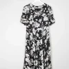 Vintage Printed 1970s Midi Dress L/XL