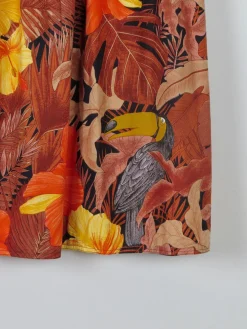 Vintage Printed Skirt S