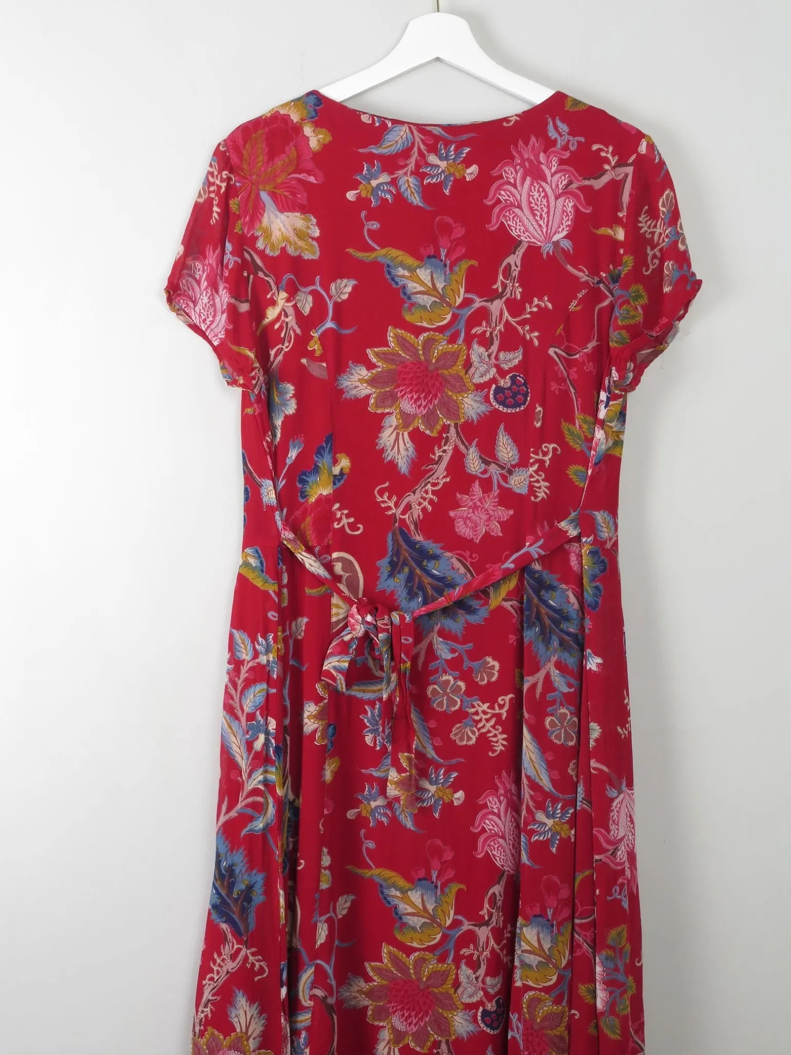 Vintage Red Button Down Midi Dress S/M