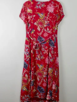 Vintage Red Button Down Midi Dress S/M