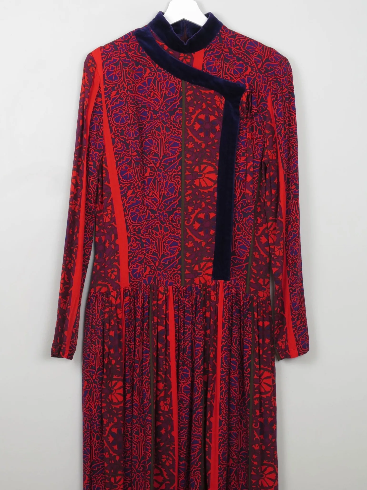 Vintage Red Printed Anastasia Dress 12