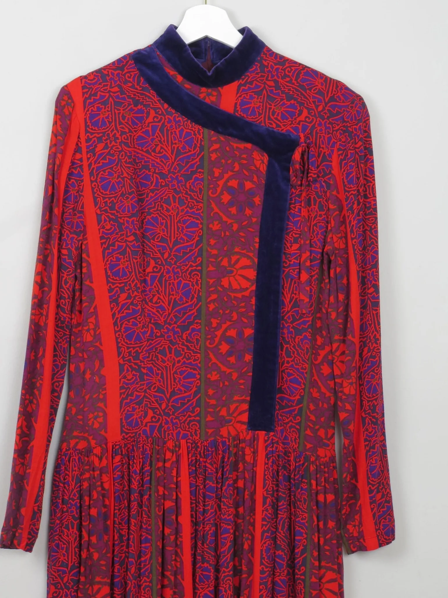 Vintage Red Printed Anastasia Dress 12
