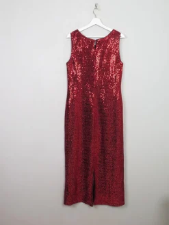 Vintage Red Sequin Dress 14