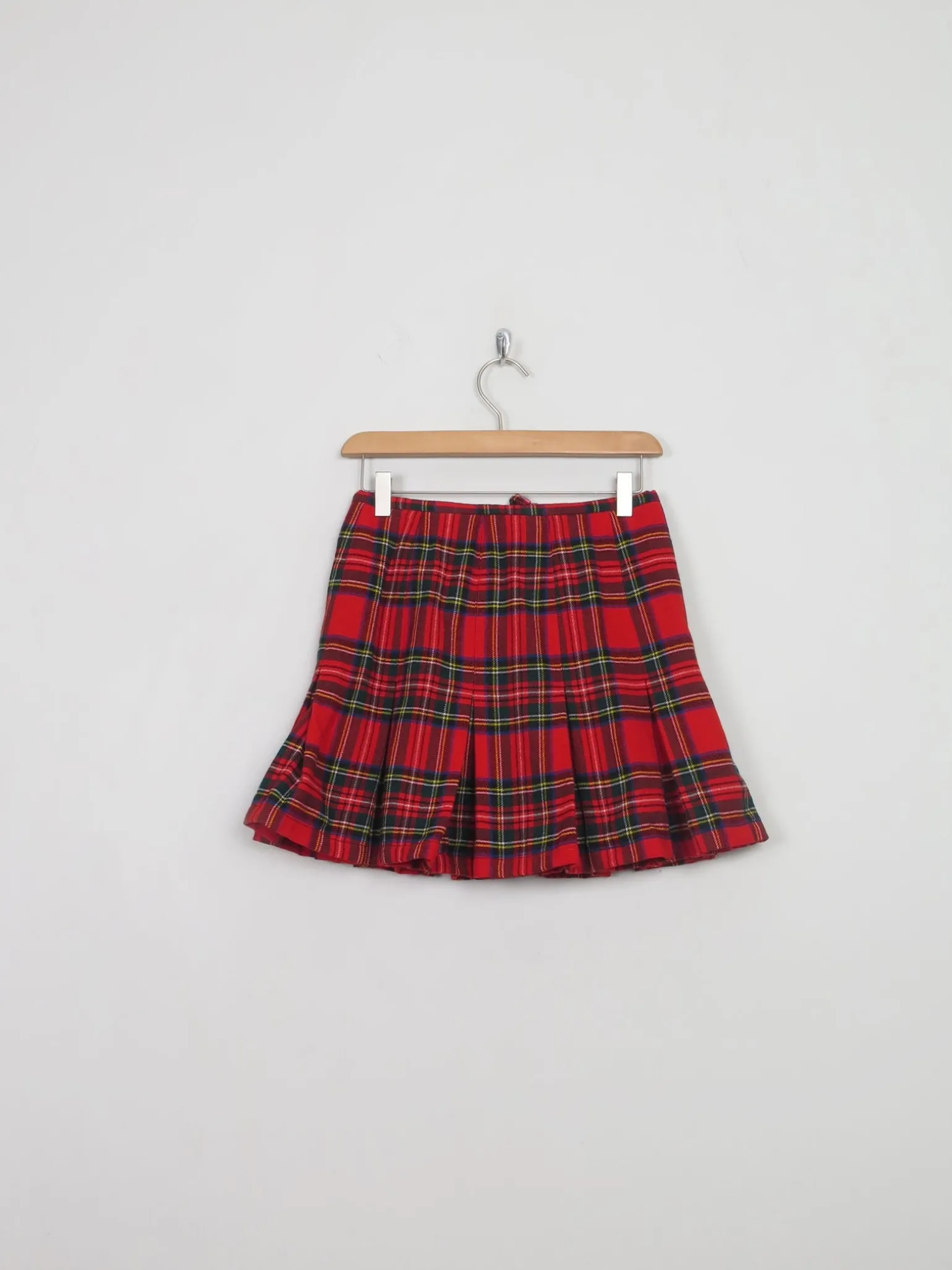 Vintage Red Tartan Mini Skirt S