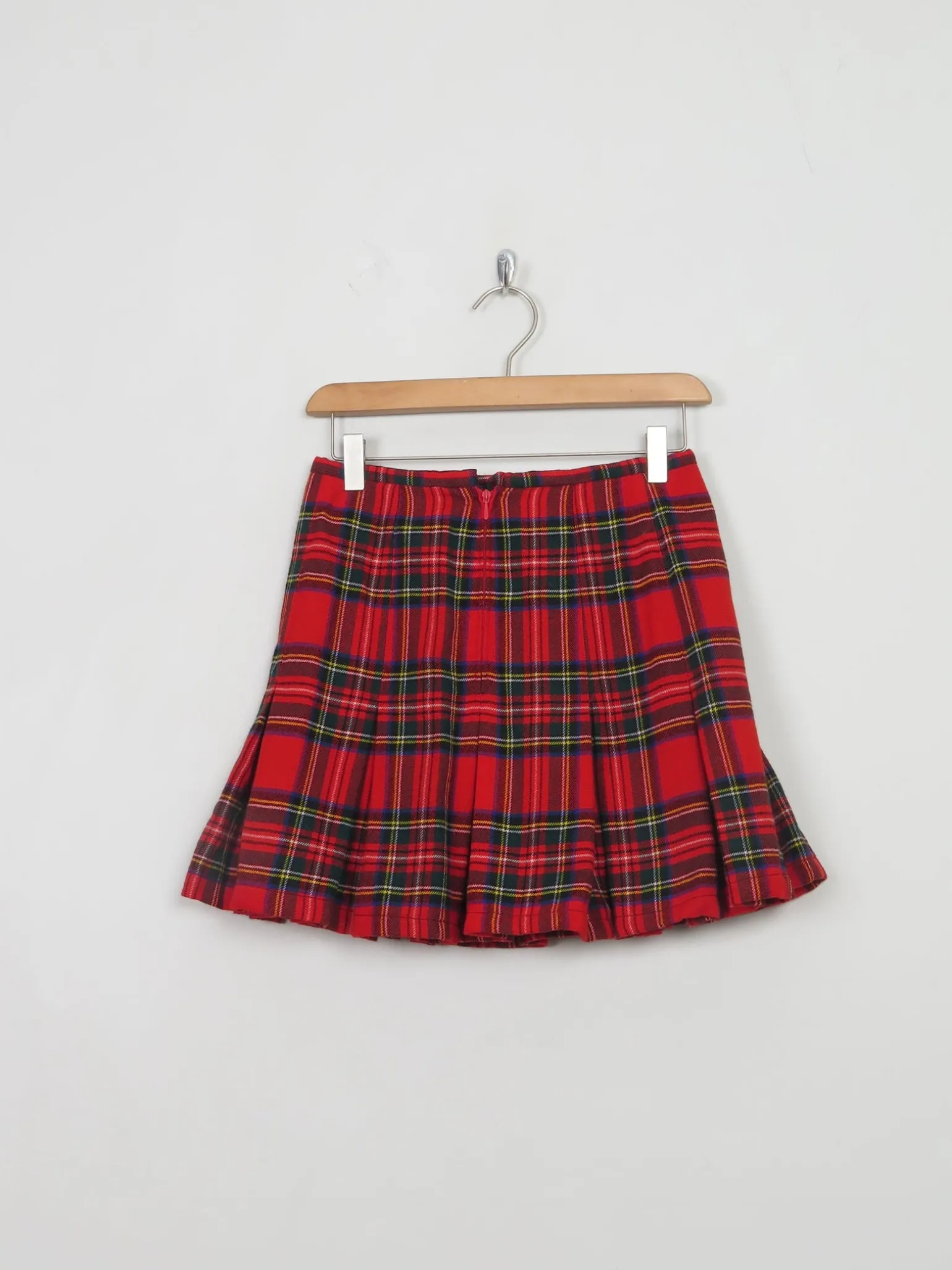 Vintage Red Tartan Mini Skirt S