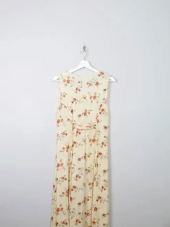 Vintage 90s Floral Buttermilk Dress S