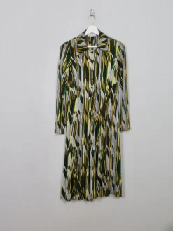 Vintage 1970s Printed Shirt Dress 10/12