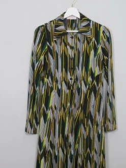 Vintage 1970s Printed Shirt Dress 10/12