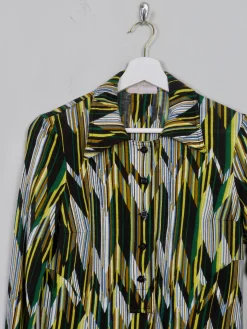 Vintage 1970s Printed Shirt Dress 10/12