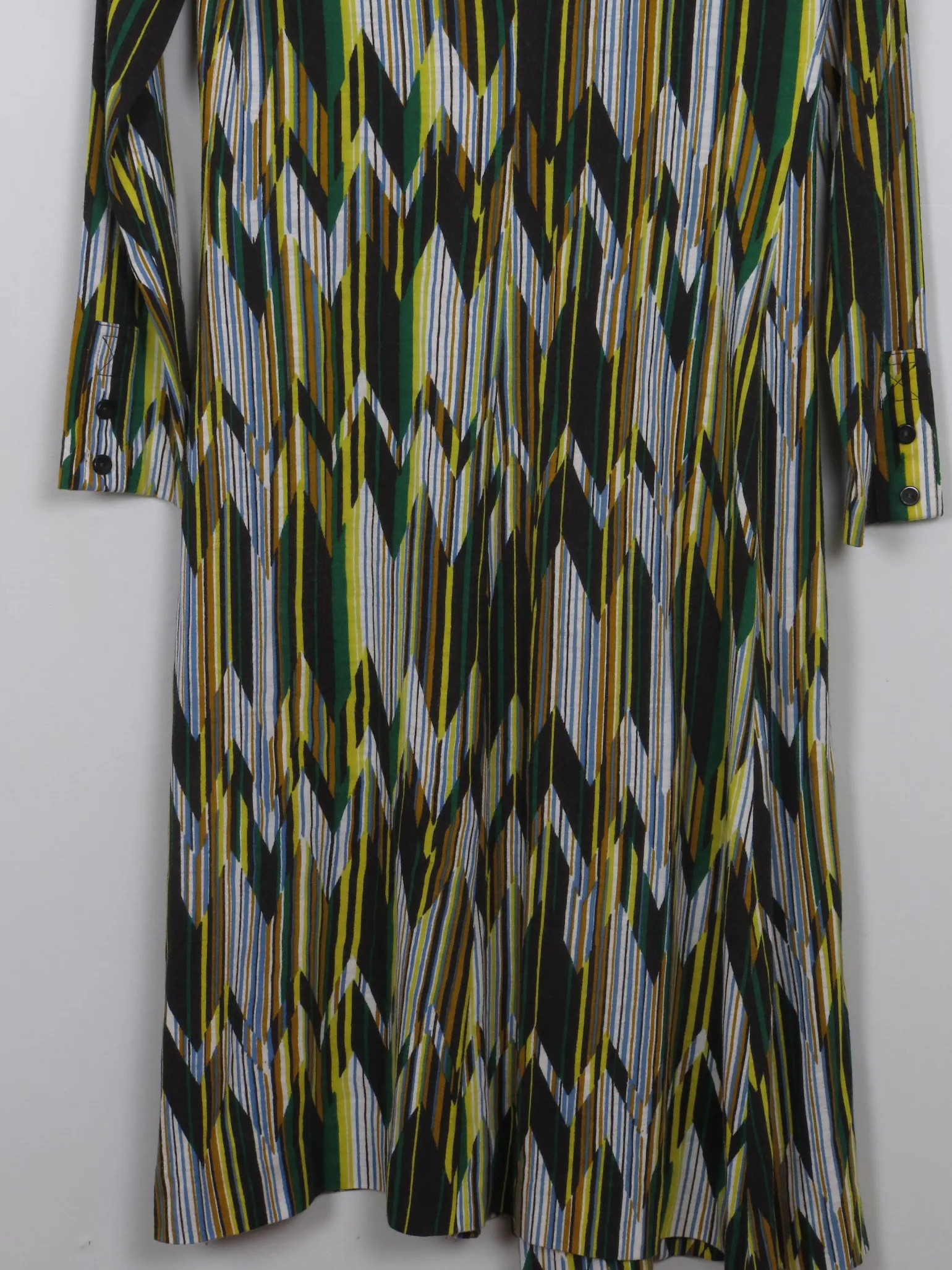 Vintage 1970s Printed Shirt Dress 10/12