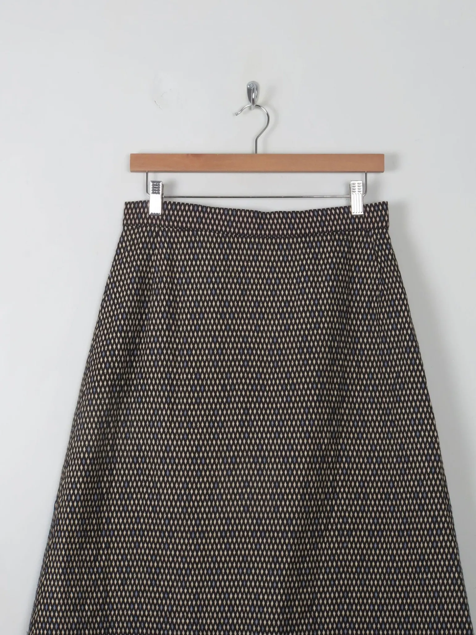 Vintage 1970s Quilted Maxi Skirt 29" W 10
