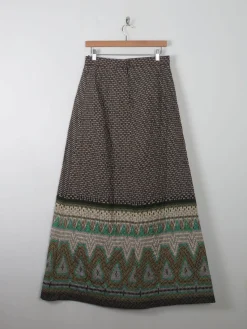 Vintage 1970s Quilted Maxi Skirt 29