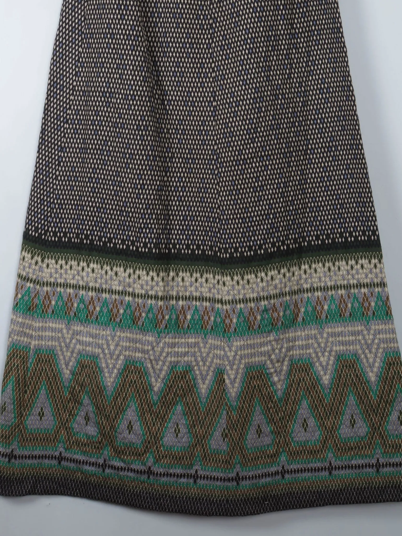 Vintage 1970s Quilted Maxi Skirt 29" W 10