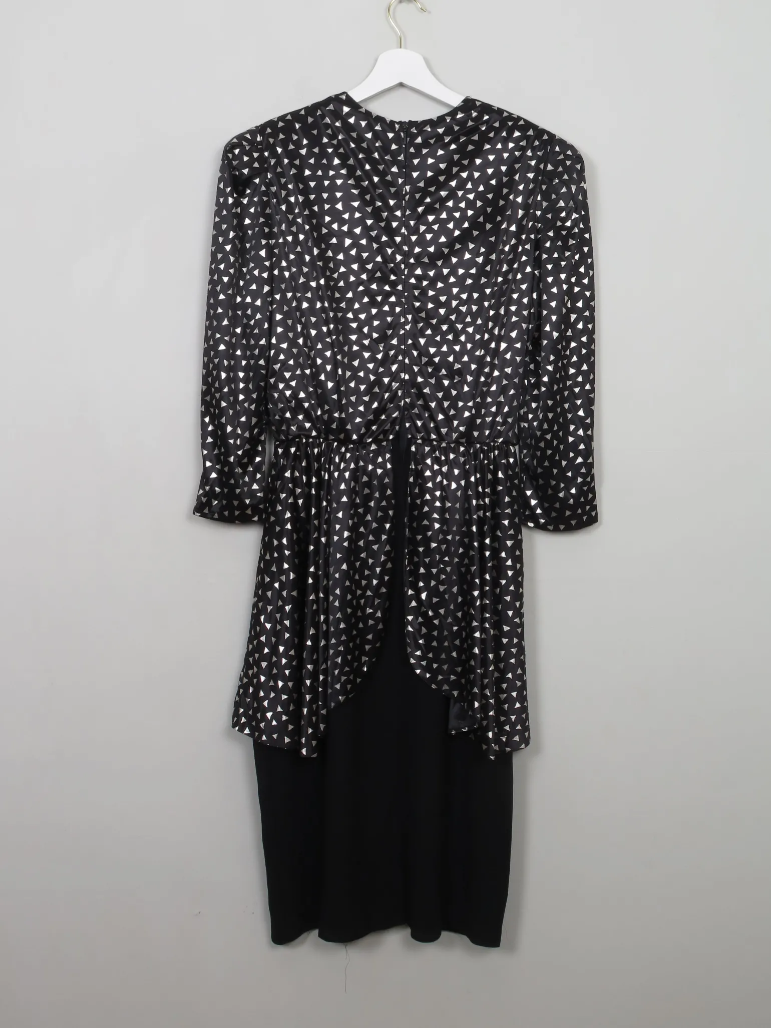 Vintage 1980s Silver & Black Dress S/M