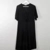 Vintage 1940s  Style Black Dress Just In Case L