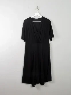 Vintage 1940s Style Black Dress Just In Case L