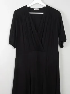 Vintage 1940s Style Black Dress Just In Case L