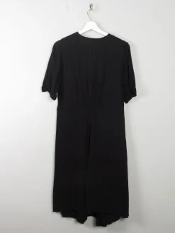 Vintage 1940s Style Black Dress Just In Case L