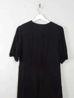 Vintage 1940s Style Black Dress Just In Case L
