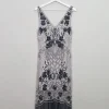 Vintage 1920s Style Grey & Mauve Beaded Dress