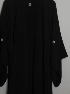 Vintage Silk & Wool Black & Embellished Kimono S/M