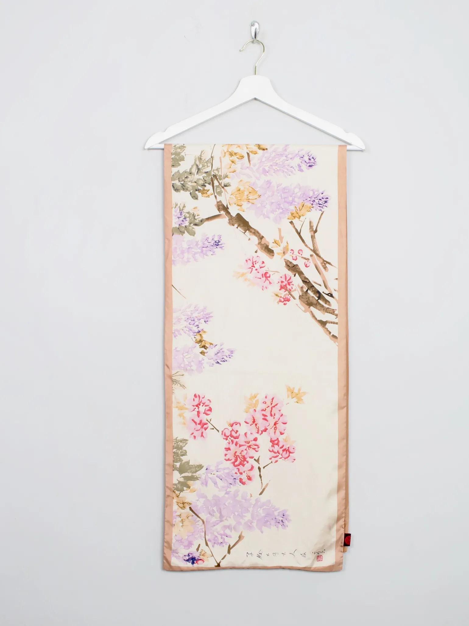 Vintage Silk Asian Scarf/Wrap