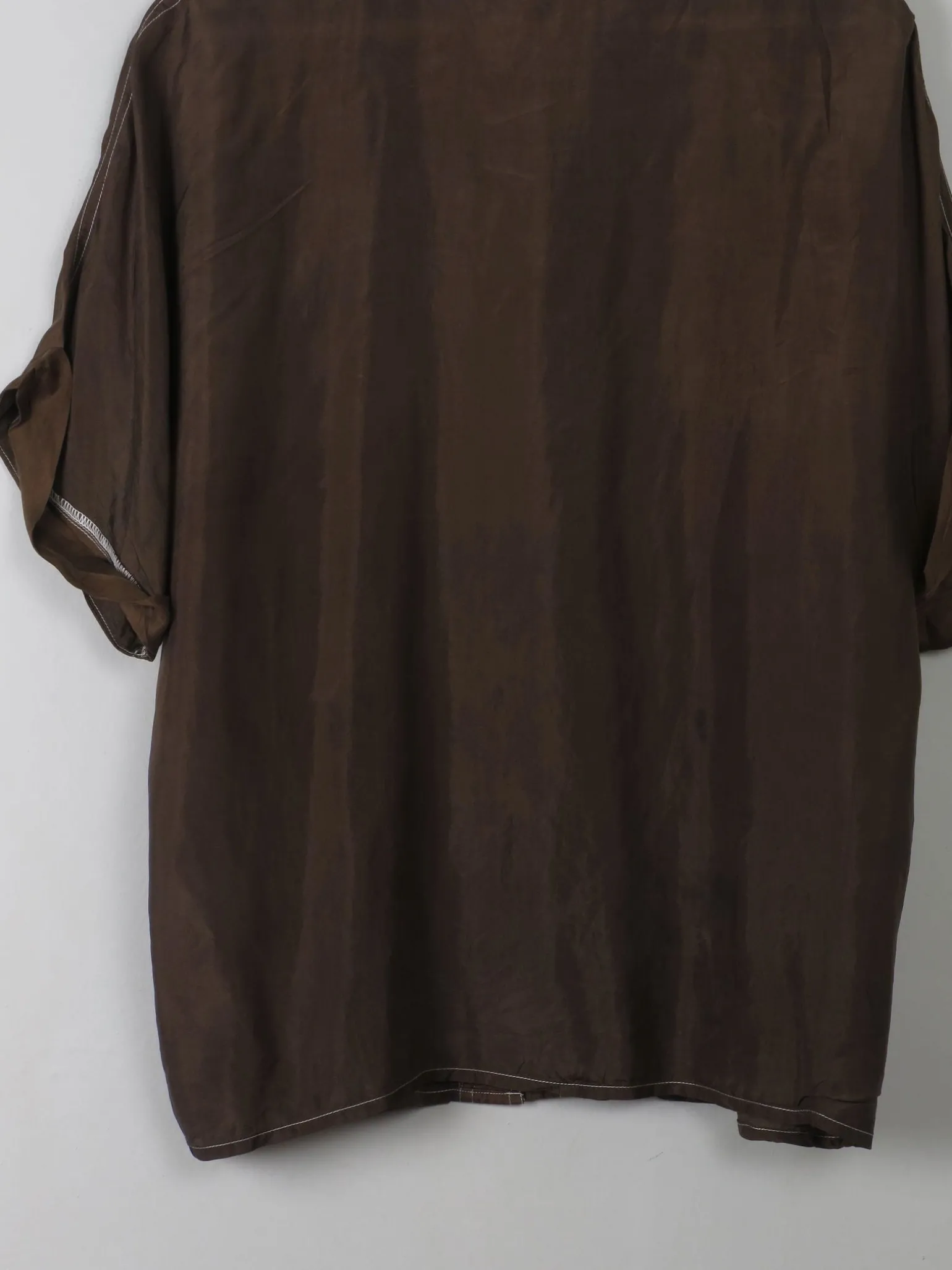 Vintage Silk Brown Blouse M