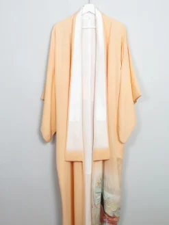 Vintage Silk Kimono Peach S/M