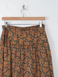 Vintage Silk Maxi Skirt Paisley Print 29