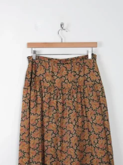 Vintage Silk Maxi Skirt Paisley Print 29