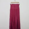 Vintage Silk Pink/Purple Taffeta Maxi Skirt S