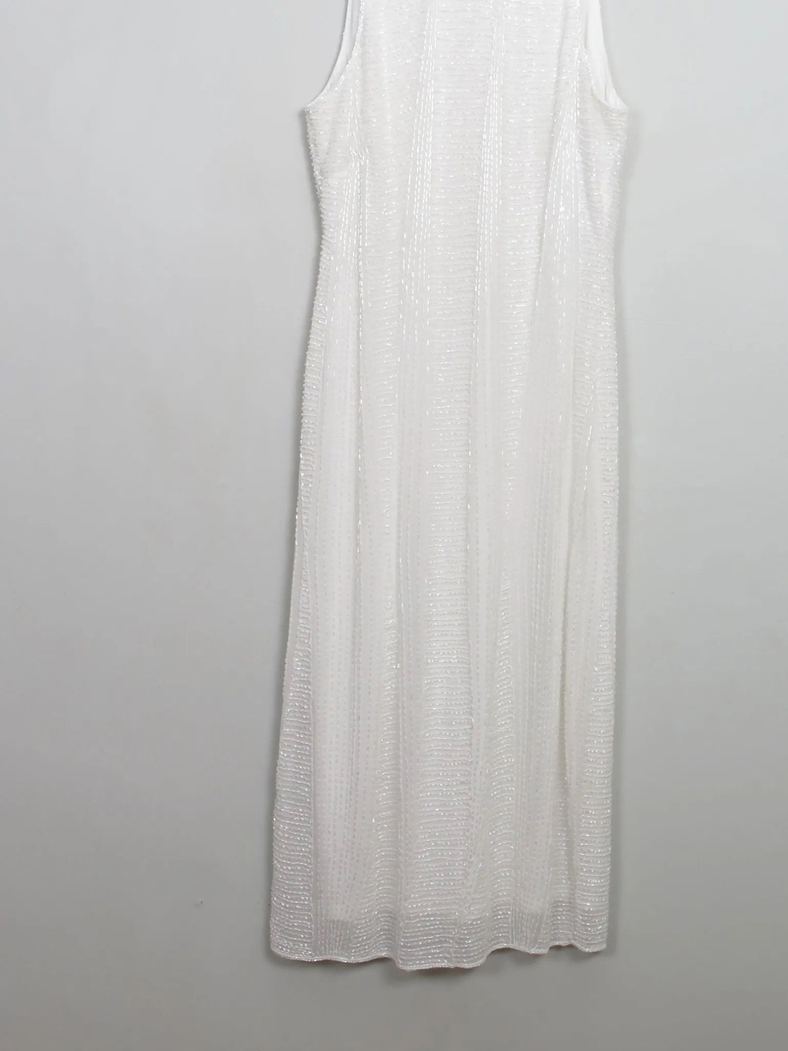 Vintage Style Cream Beaded Dress S