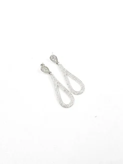 Vintage Style Diamante Tear Drop Earrings