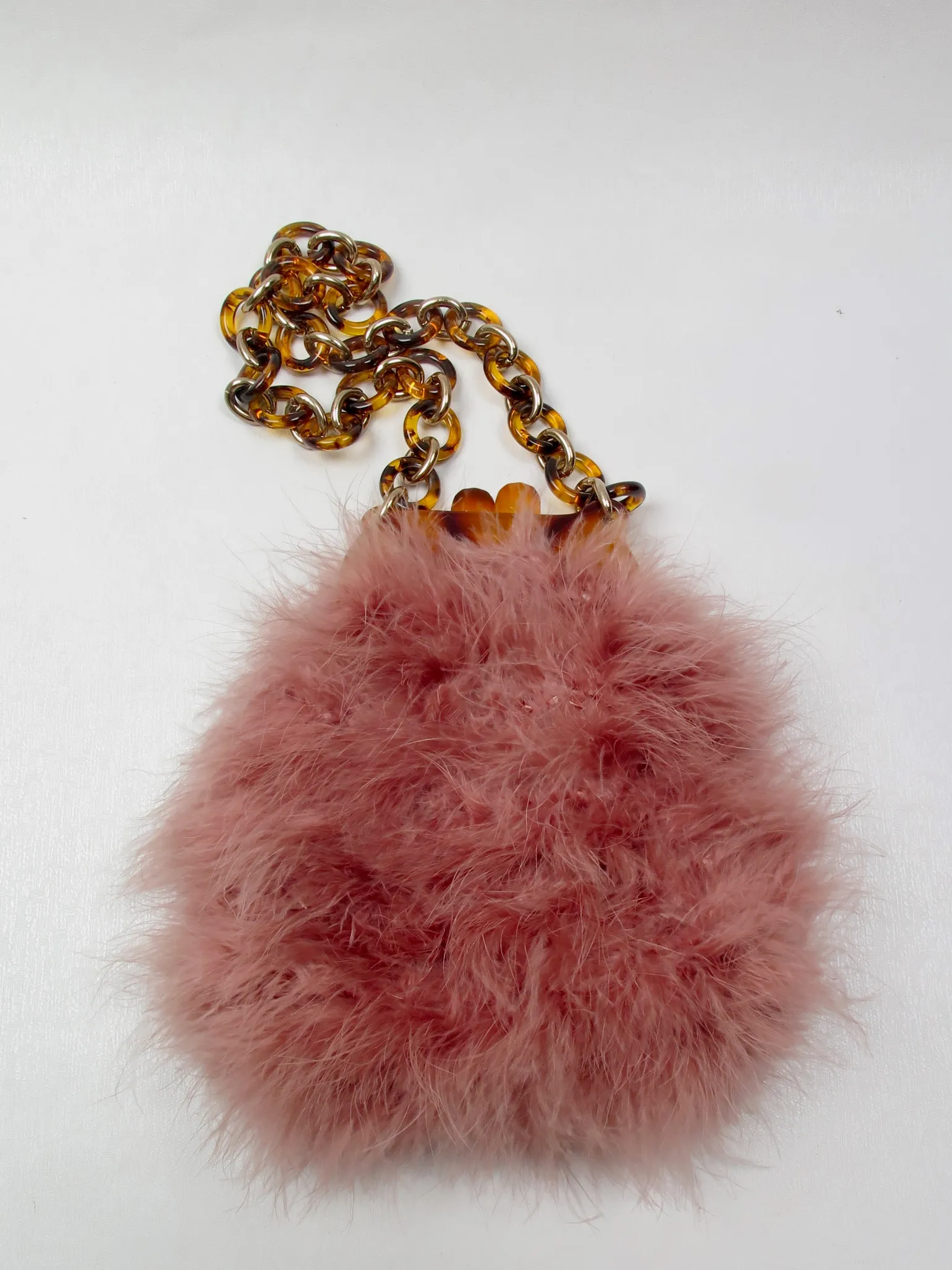 Vintage Style Feather Evening Bag By Top Shop