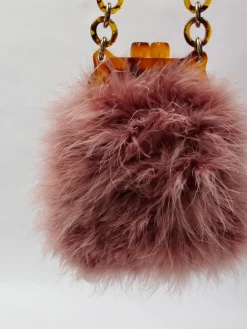 Vintage Style Feather Evening Bag By Top Shop