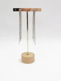 Vintage Style Long Diamanté Earrings