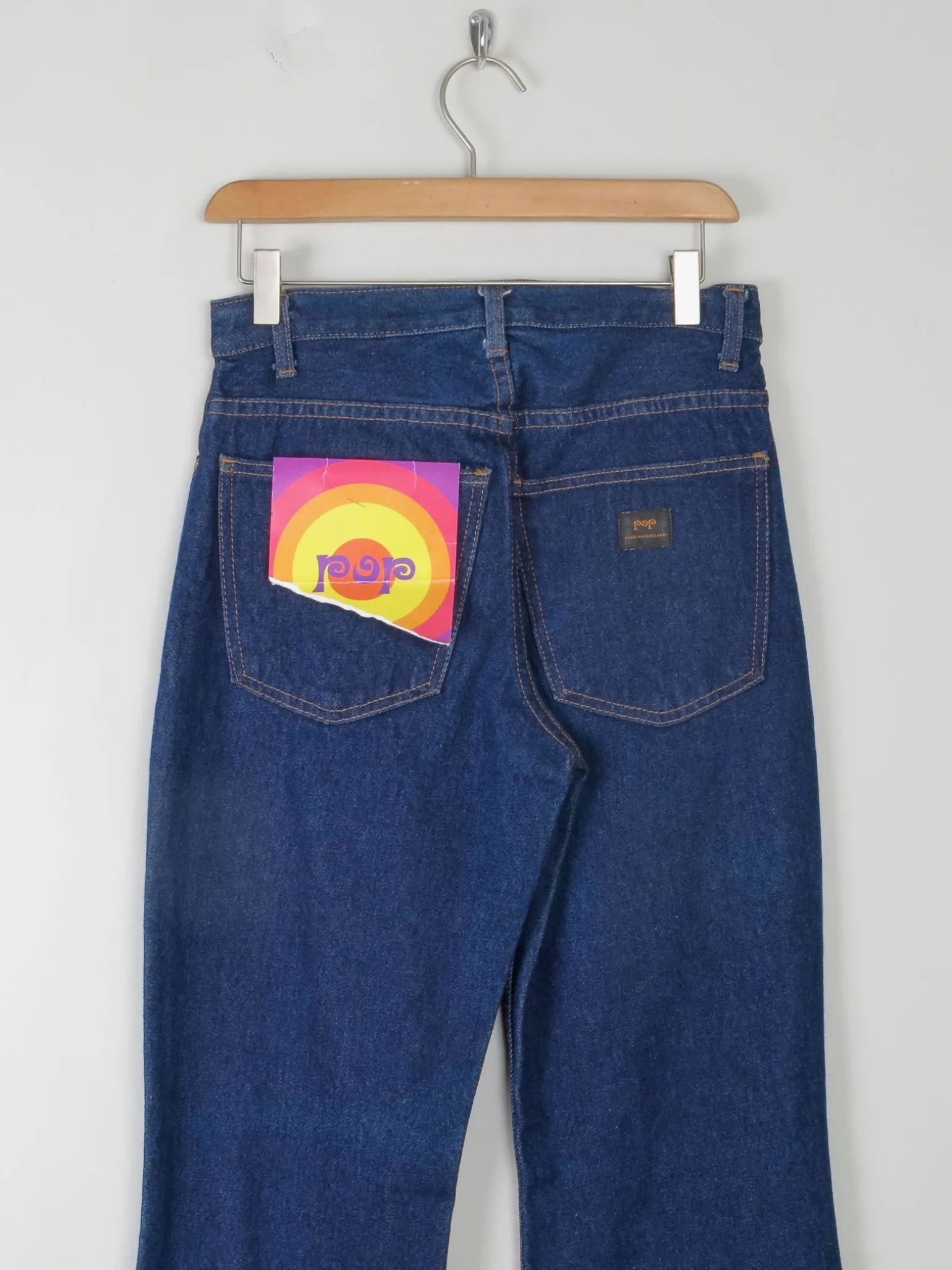 Vintage Style 90s Flared Bell Bottoms Pop Jeans 28"W /33 L
