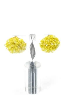 Vintage Style Yellow Earrings