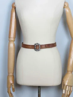 Vintage Tan Leather Belt XS