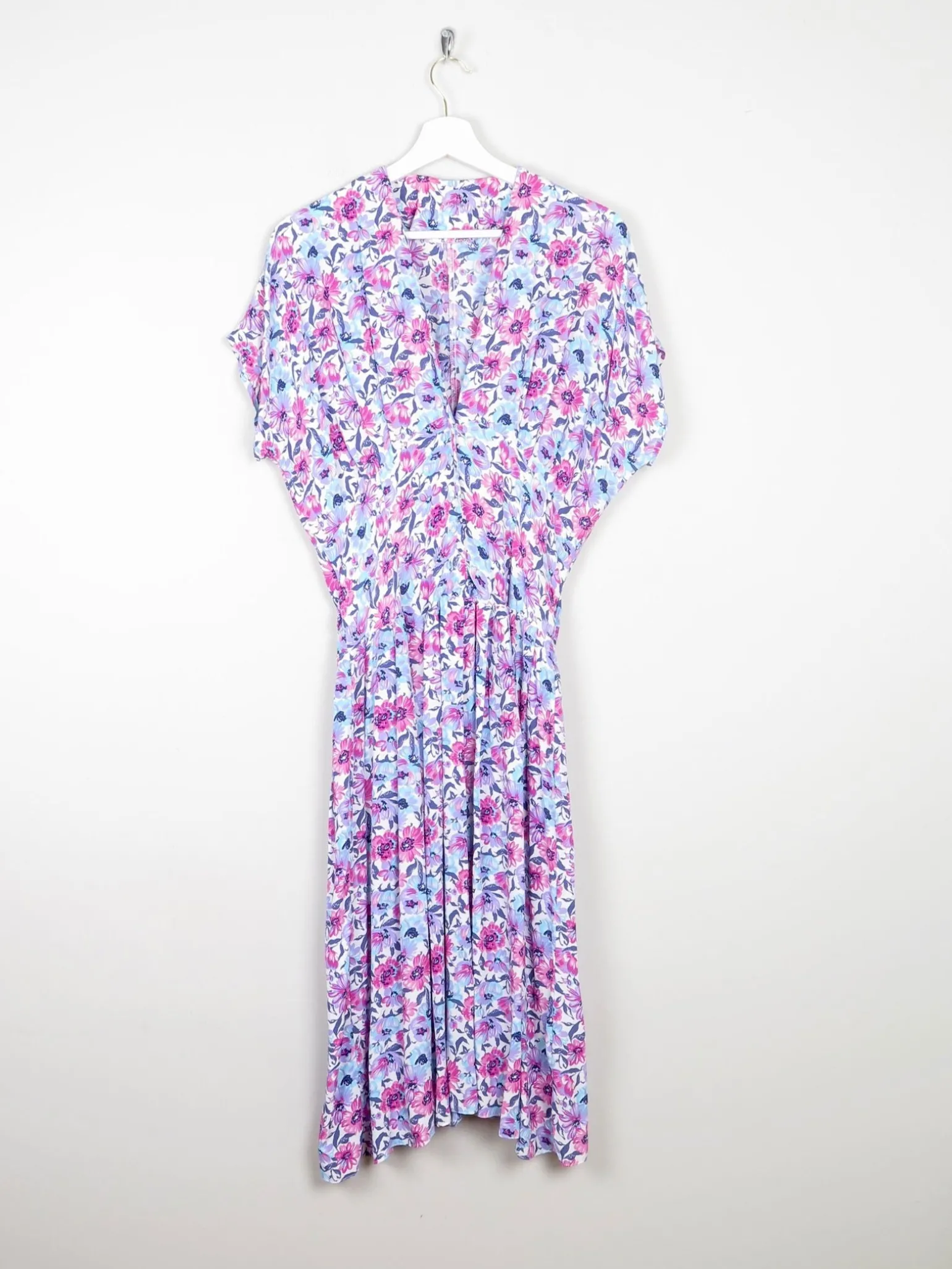 Vintage Tea Dress Pink Floral S 8/10