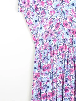 Vintage Tea Dress Pink Floral S 8/10